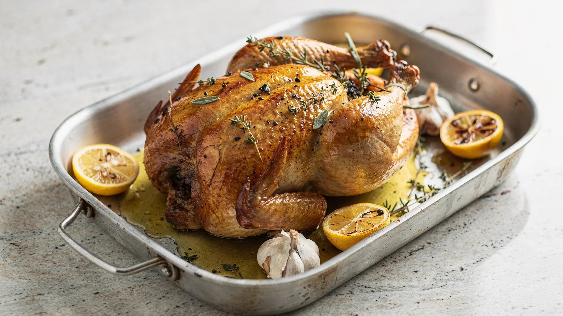 Lemon-Garlic Roasted Chicken